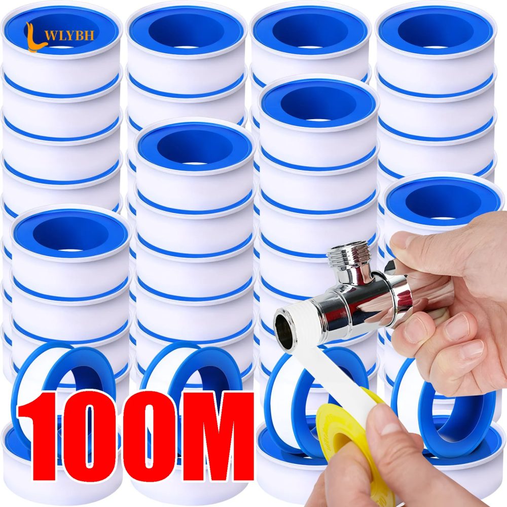 PTFE-Klempnerband, hochdichtes Rohrdichtungsband, wasserdichtes Gas-Sanitär-Gewindeband, weiße Wasserdichtungsdichtung für Dusch