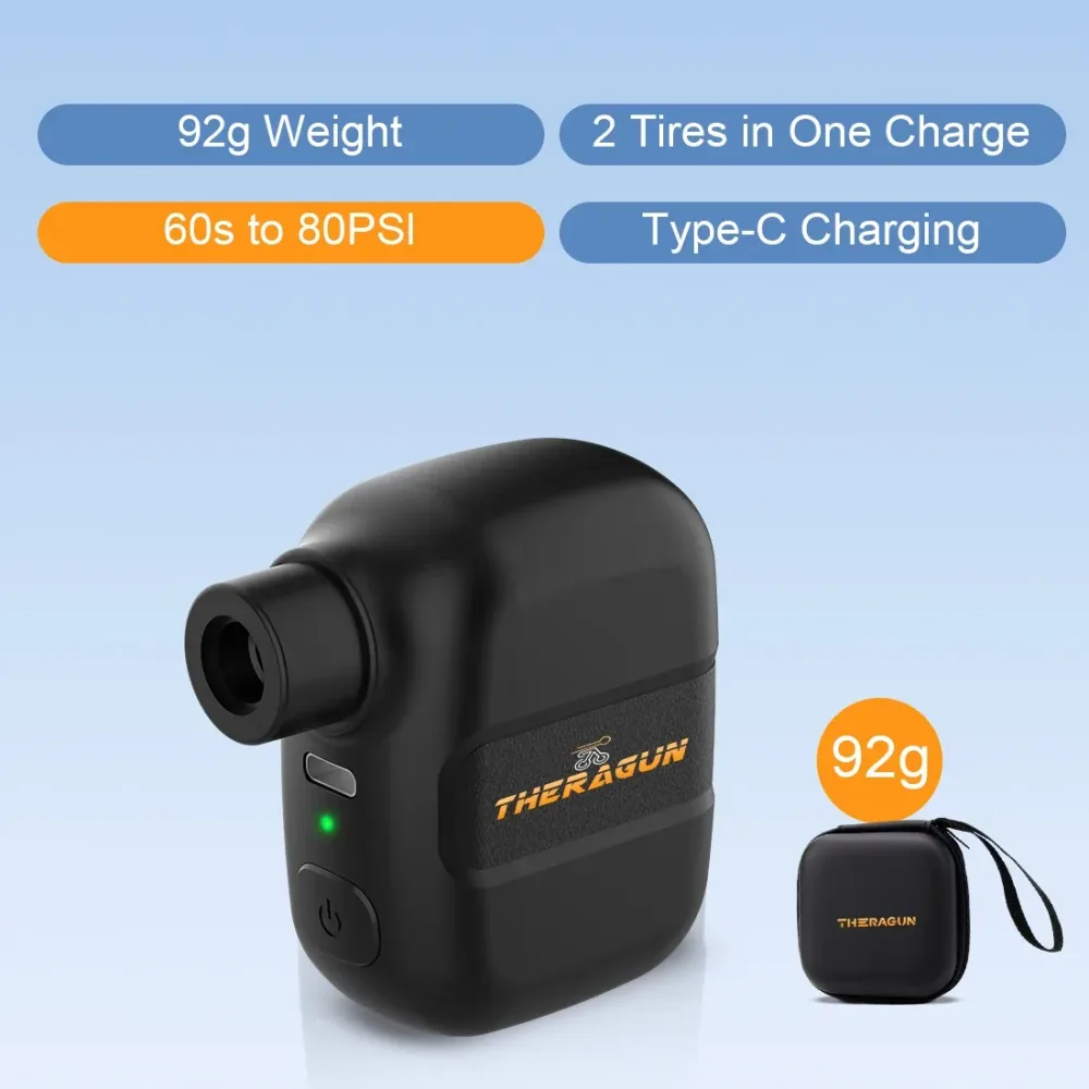 Mini-Fahrradpumpe, wiederaufladbar, tragbar, Luftpumpe, 100 PSI, 5 V, Typ C, Fahrradzubehör für Fahrradschrader, Presta-Reifen.