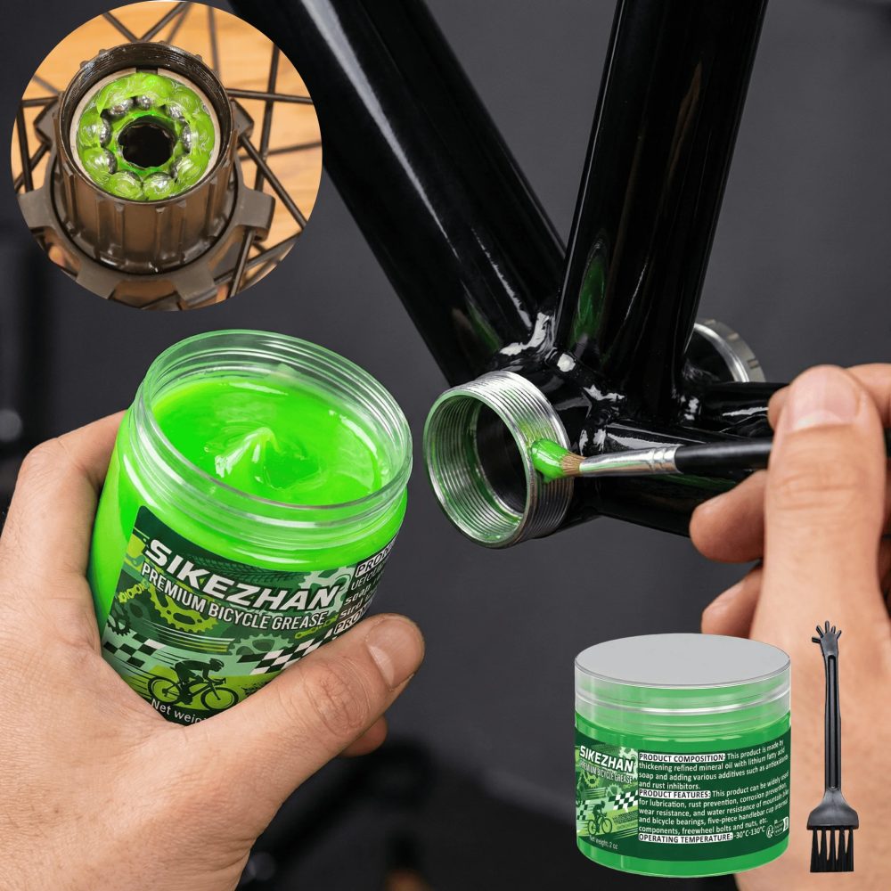 Wasserfestes Fahrradlagerfett Grünes Schmiermittel für Naben, Tretlager und Steuersätze. Synthetische Wartung für MTB- und Rennradteile von Shimano und SRAM