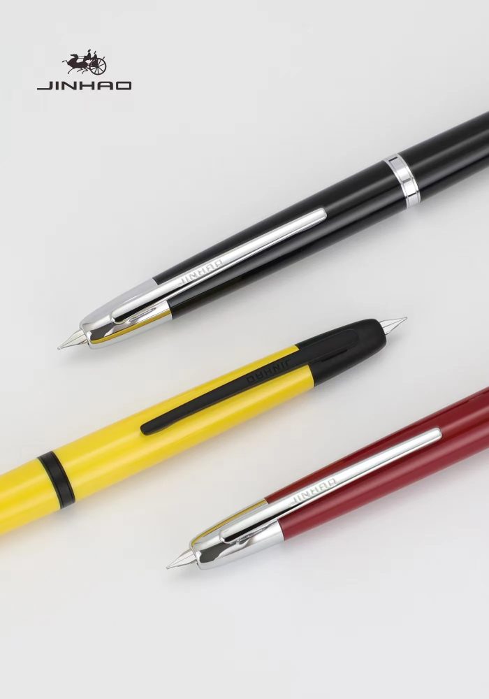 Jinhao 20-Press einziehbarer Füllfederhalter mit EF/F-Feder und Konverter, Kunstharz-Schreib-Geschenkstift