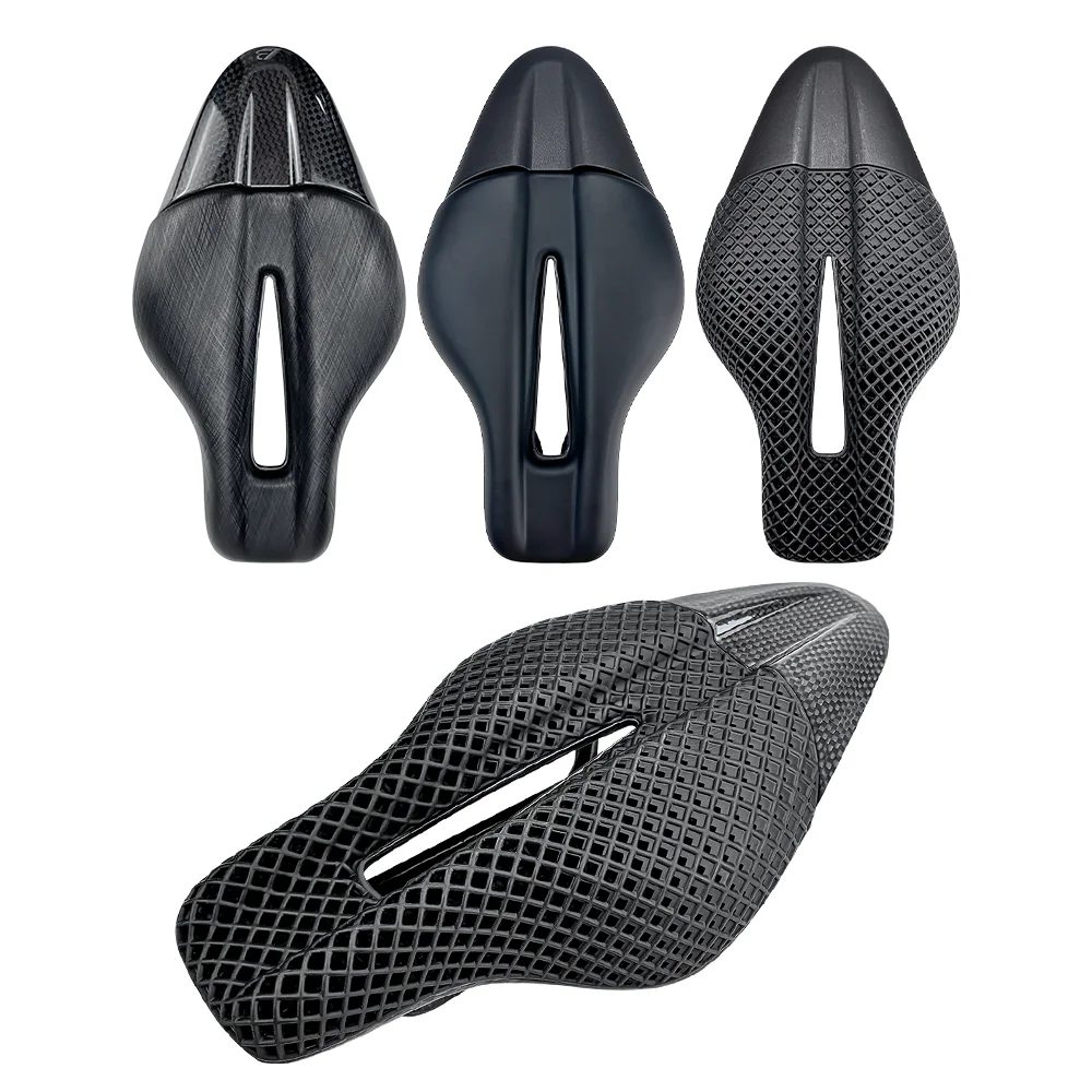 MTB Fahrradsattel TT Zeitfahr-Radsattel Sitz Triathlon Rennrad-Festsitzsattel 3D-Druck Fahrradsattel