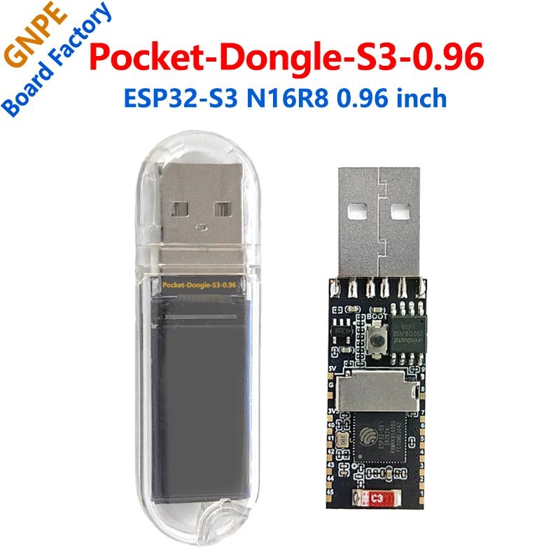ESP32-S3 Entwicklungsboard Pocket-Dongle-S3 N16R8 0,96 Zoll Display 0,96 Zoll Bildschirm LCD
