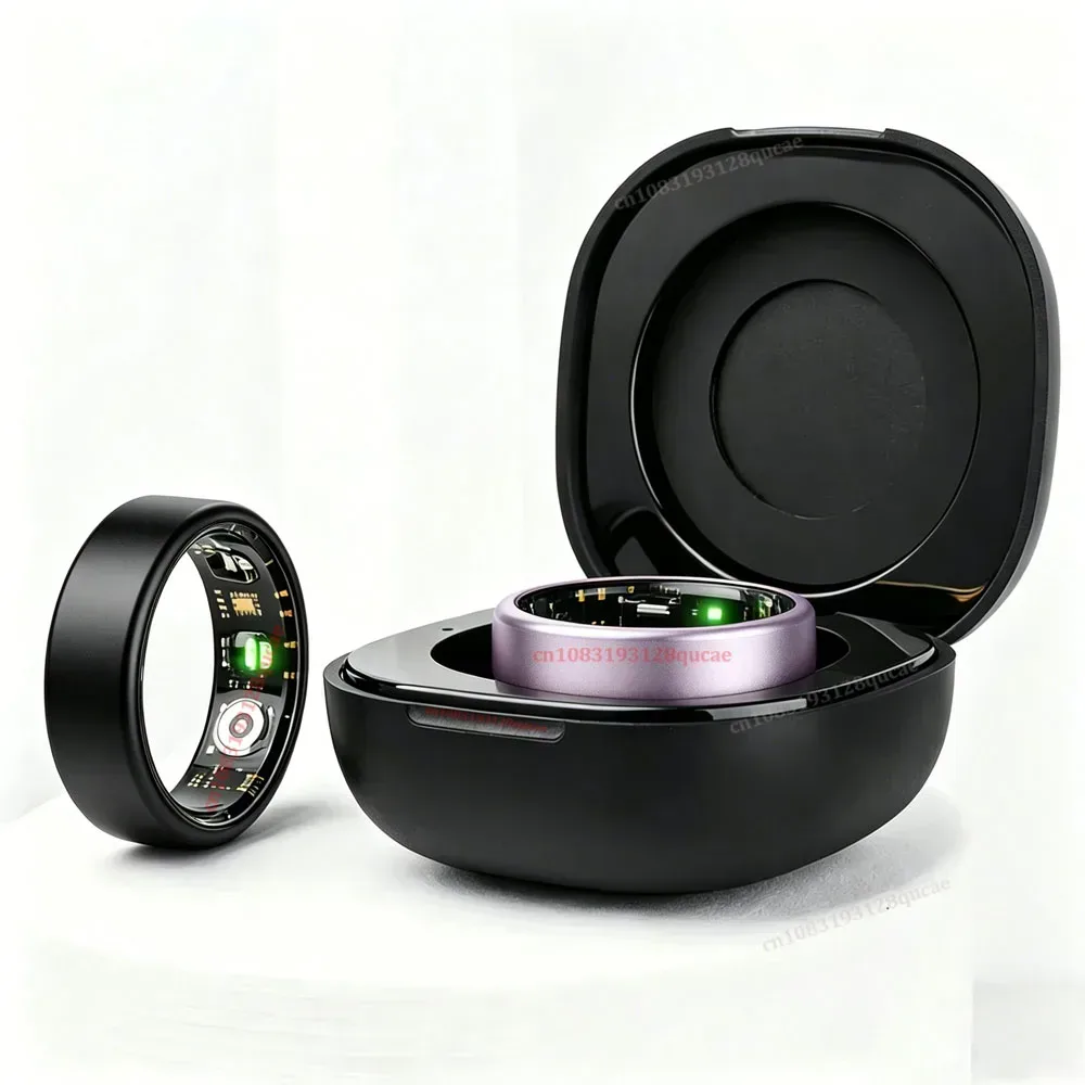 R10 Smart Ring mit Ladecase Mehrfarbiger Ring für Männer und Frauen Gesundheits- und Schlafüberwachung Herzfrequenzmessung IP68 Wasserdicht Multi-Sport-Modus