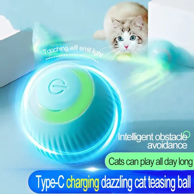 Neue Interaktive Katze Ball Automatische Indoor Katze Spielzeug Elektrische Roll Ball Katze Spiele MWJ01