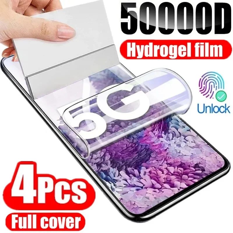 4 Stück Hydrogelfolie für Samsung S25 S24 S20 S22 S21 Ultra S10 S9 S8 Plus FE Displayschutzfolie für Samsung Note 20 10 9 8 Plus S23U