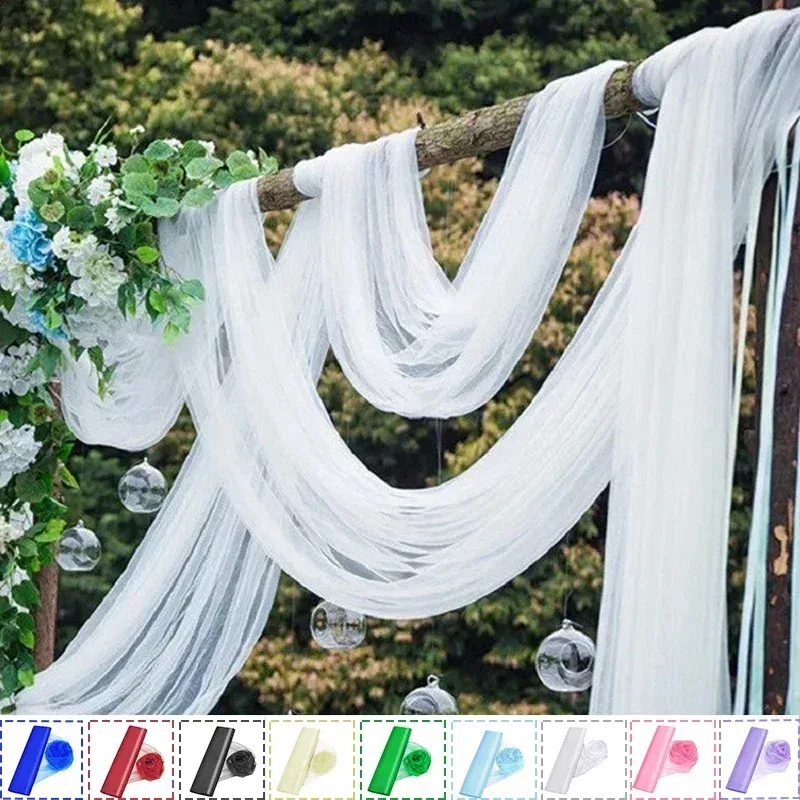 5/10m Organza Tüll Stoff Kristall Organza Rolle, schiere glänzende Stoff für Hochzeits feier Hintergrund Dekor Geschenk verpackung DIY Handwerk