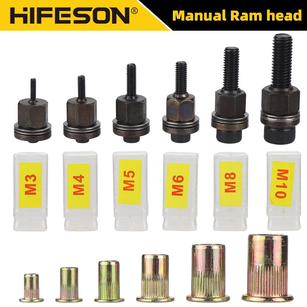 21-teiliges Handnietmuttern-Kopfset, Nietmuttern-Werkzeug, manuelles Nietgerät, Nietmuttern-Werkzeug, Zubehör für Muttern, M3, M4, M5, M6, M8, M10, M12, einfache Installation