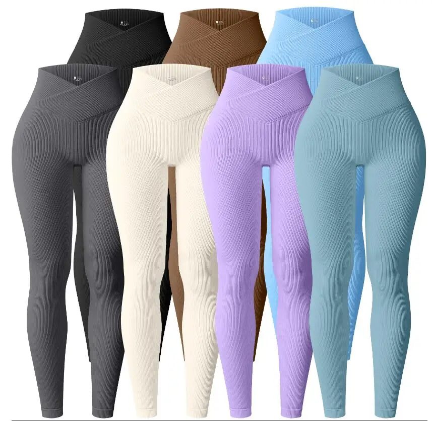 Mode Heißer Verkauf V Taille Fitness Hosen Gesäß Heben Frauen Workout Leggings
