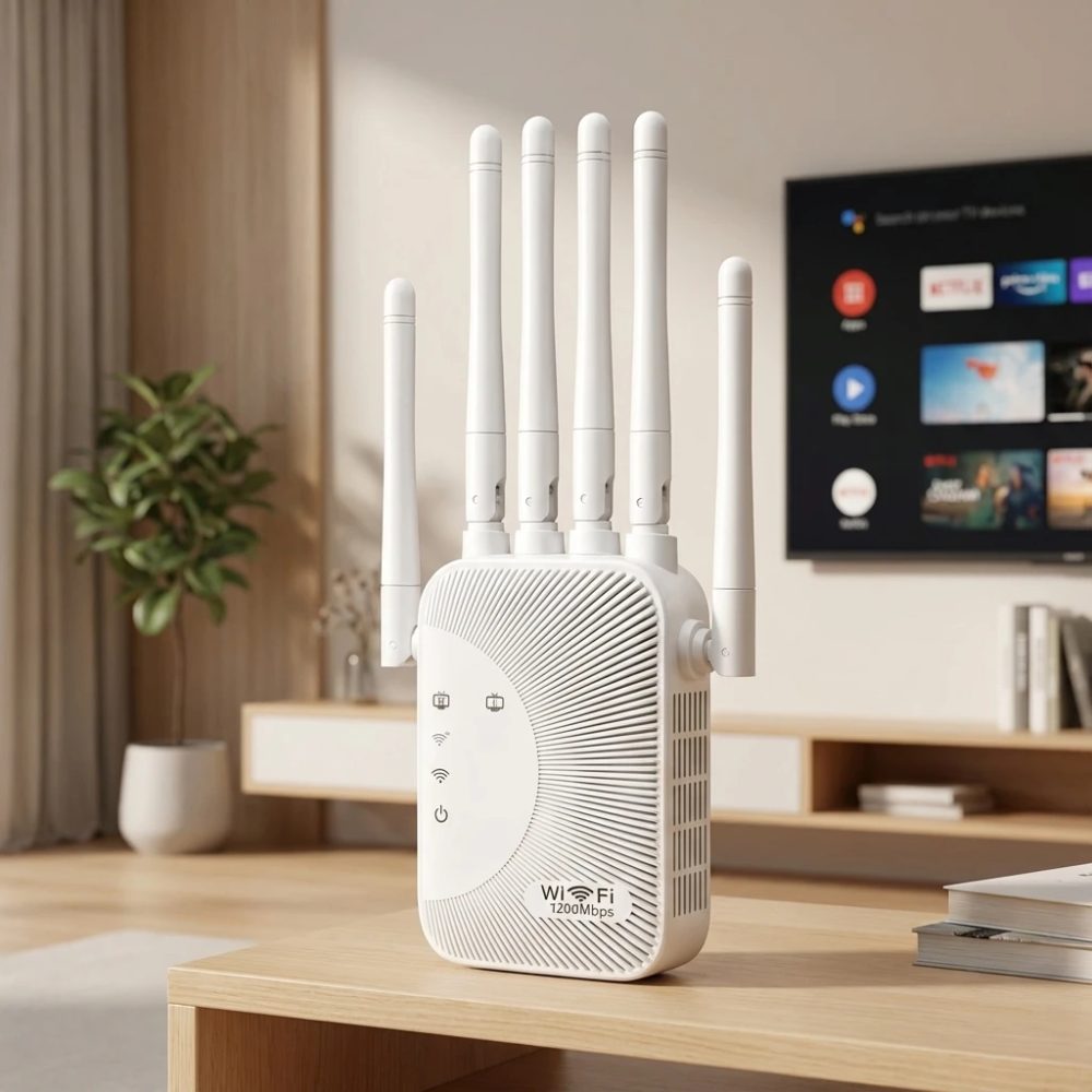 Dual-Band WLAN-Verstärker AC1200/AC300 2,4G/5G Repeater Netzwerk-Erweiterung Reichweitenverlängerer Kabelloser Router Signalverstärker