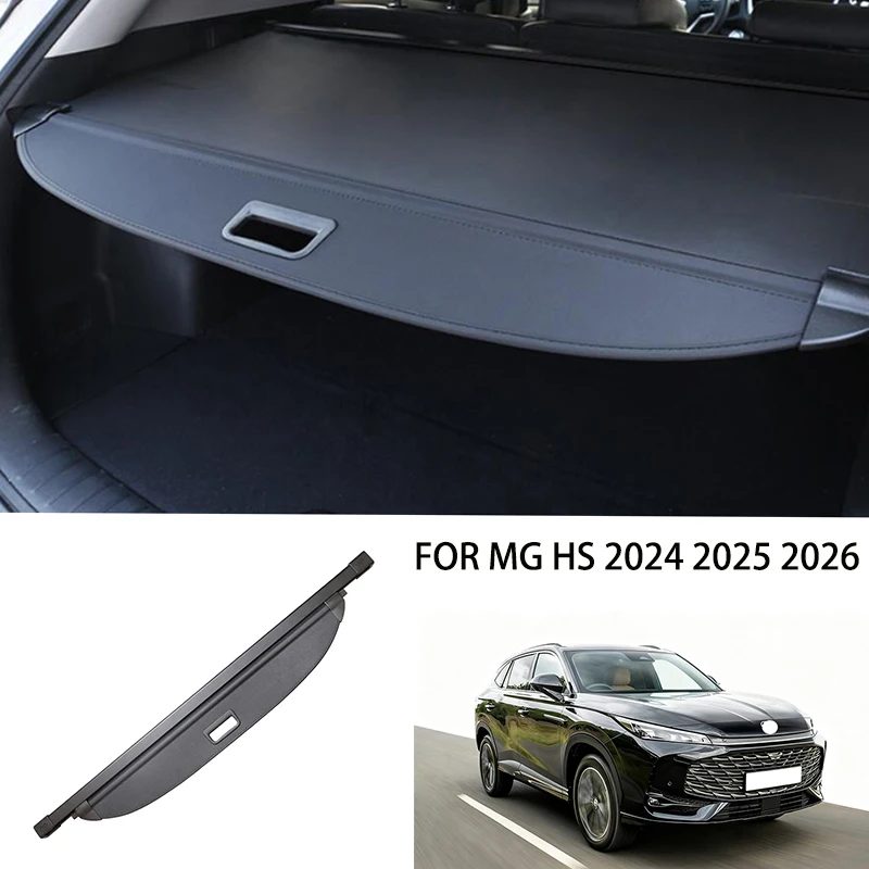Autozubehör, passend für MG HS 2024 2025 2026, schwarze hintere Cargo-Abdeckung, Sichtschutz, Kofferraum-Bildschirm, Sicherheitsschild, Schatten
