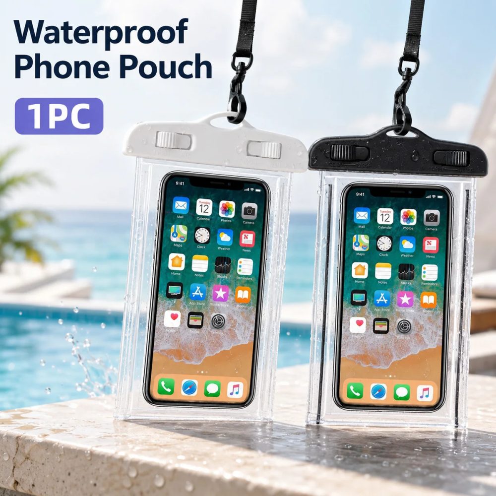 Transparente Wasserdichte Handyhülle zum Umhängen, Berührungsempfindliche Wasserfeste Tasche für Outdoor, Strand und Schwimmen, Handy-Aufbewahrungshülle