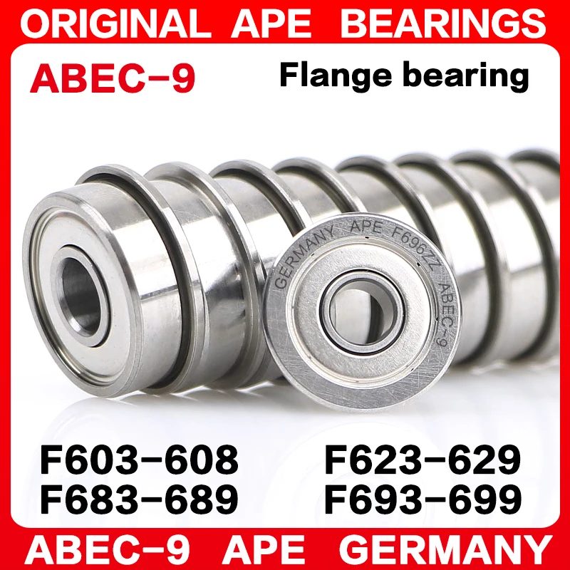 5/10 Stück ABEC-9 Flanschlager F683 F608 F684 F685 F686 F688 F693 F694 F695 F696 F698 F604 F605 F606 F607 F624 F625 ZZ Lager