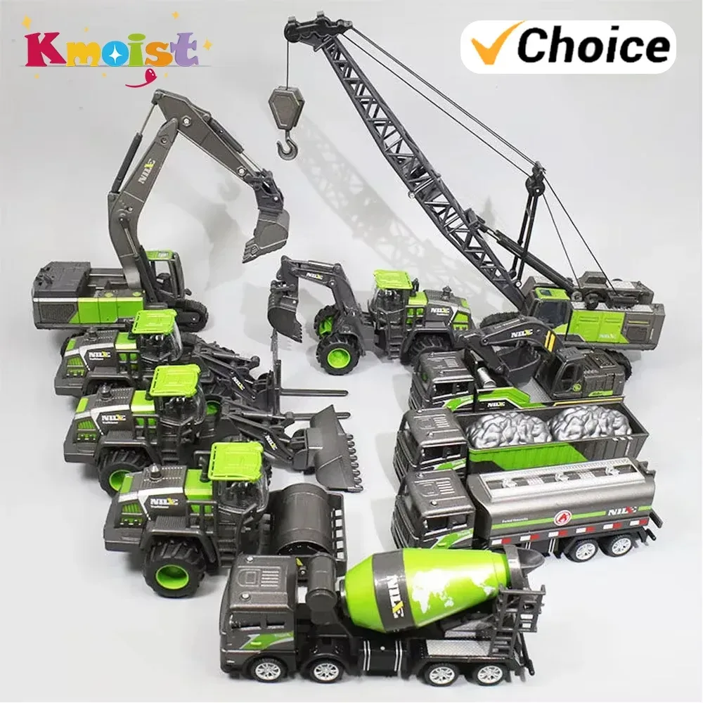 1/50 Modellauto Bulldozer LKW Bagger Kran Gabelstapler Bautechnik Fahrzeug Spielzeug für Jungen Kinder Lernspielzeug