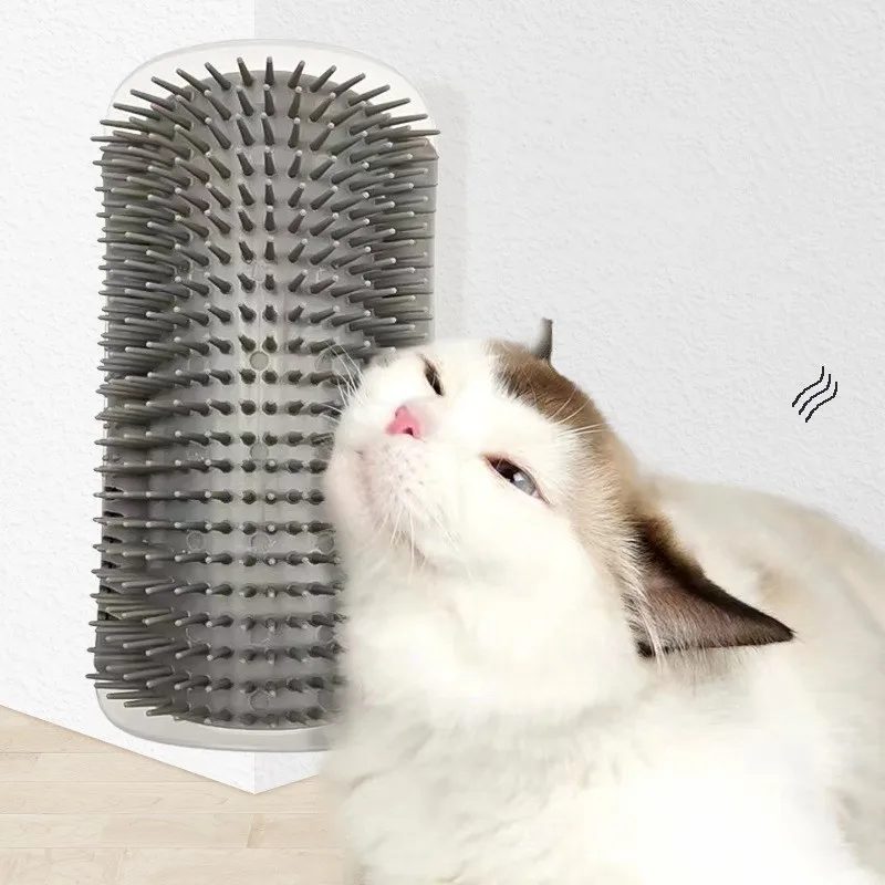 Massage Haustier Katze Bürste Ecke Kratzen Haar Entfernung Schönheit Sauber Ecke Pinsel Abnehmbare Scratcher Kamm für Kätzchen Katze