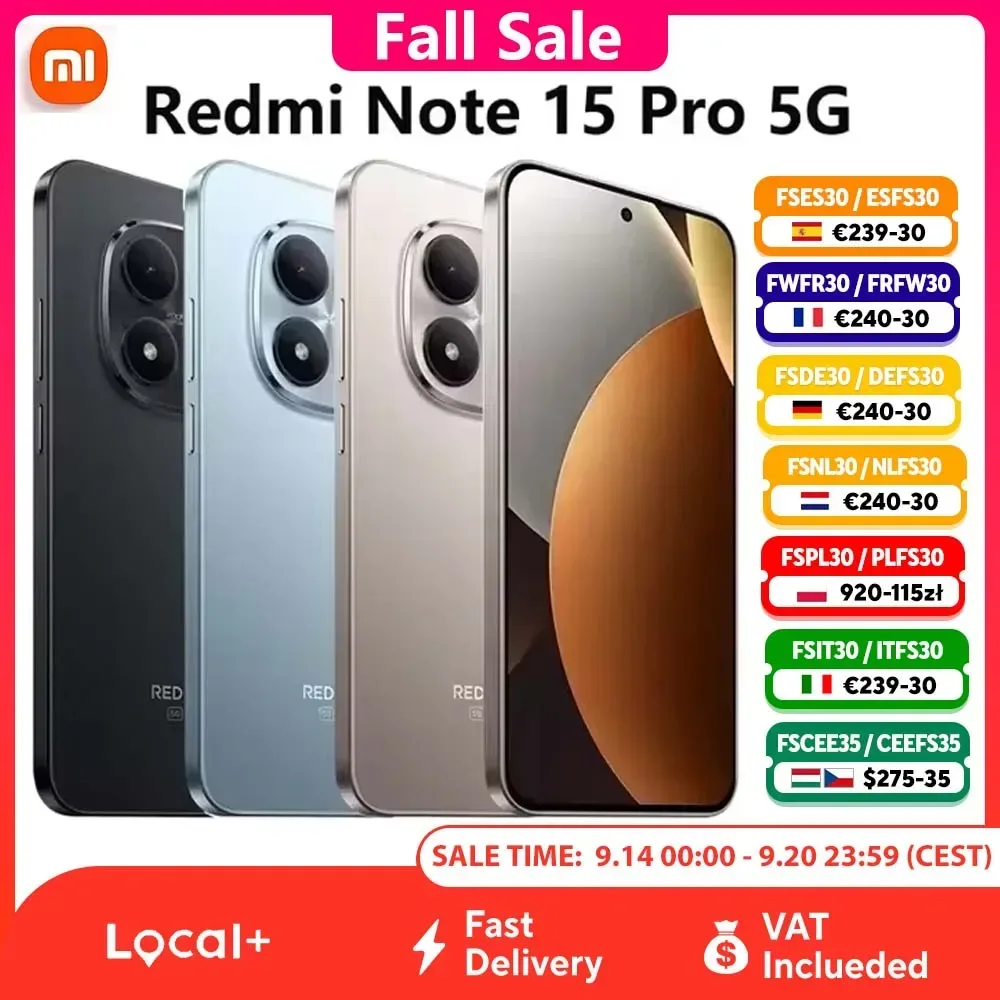 Xiaomi Redmi Note 15 Pro 5G Smartphone, NFC MTK Dimensity 7400-Ultra 6,83 Zoll 120Hz Display 200MP Kamera 45W Ladefunktion Akku 6580mAh