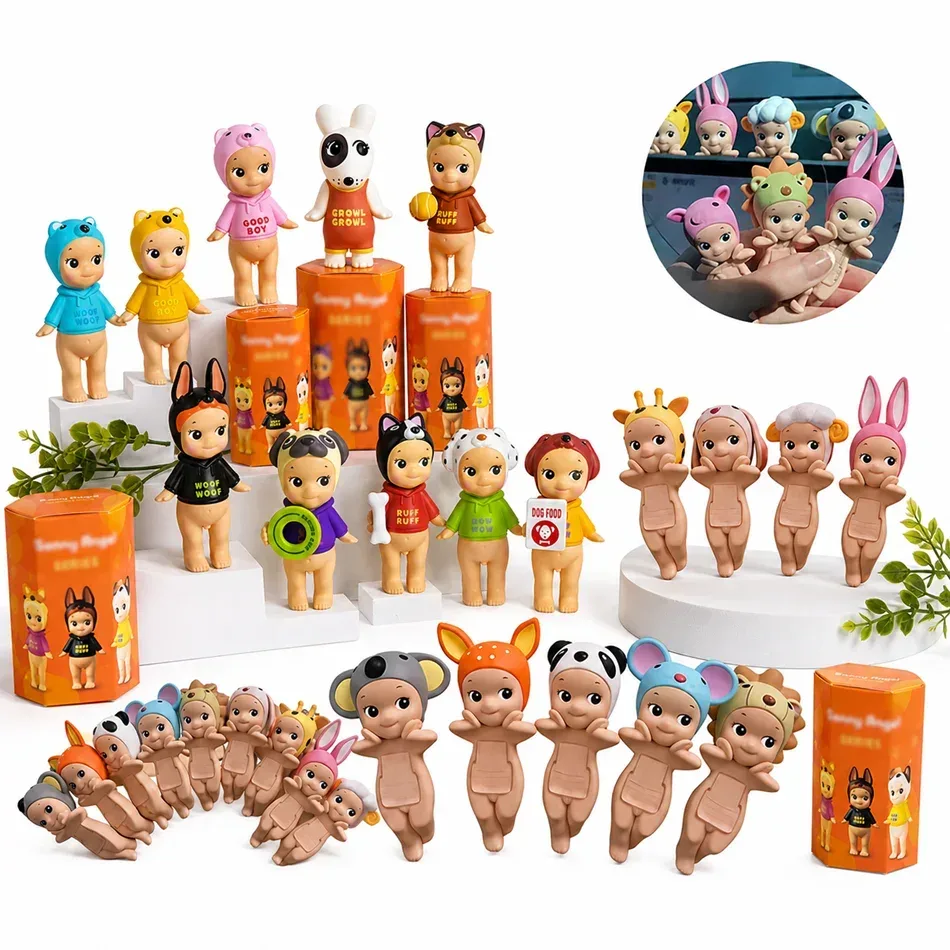 2026 Niedliche Hunde-Serie Mini-Figuren, Kawaii Tierkopf PVC-Figurinen, Blind Box Sammelspielzeug