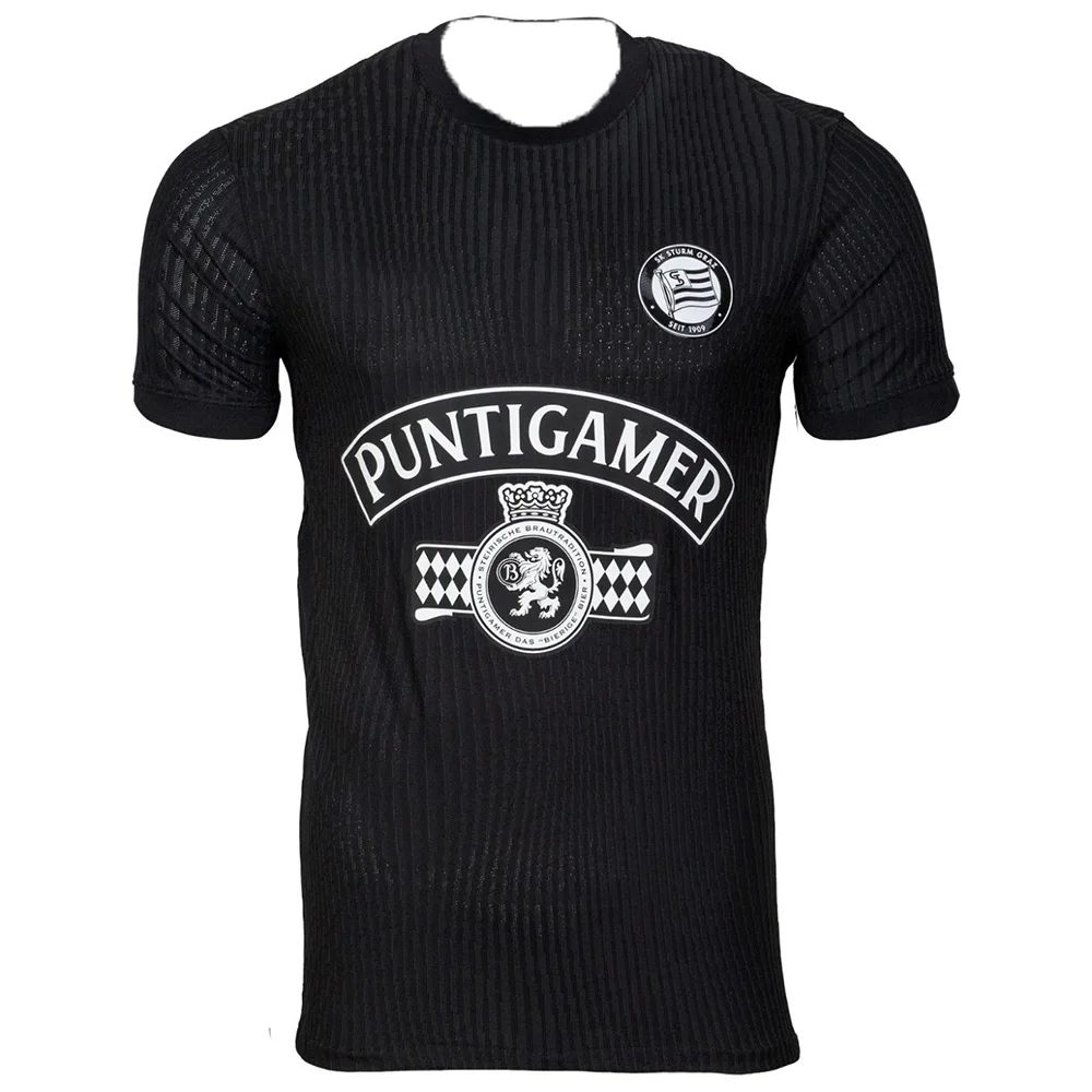 2026 Sturm Graz Team Trikot Österreichische Liga Fan Edition Kurzarm Atmungsaktives Schnelltrocknendes Sport-T-Shirt