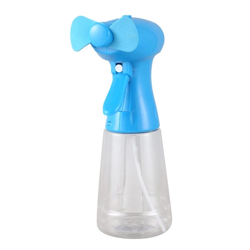 Lüfter mit Wassers prüh nebel ventilator Hand nebel ventilator mit Nebel als batterie betriebenem Ventilator Wasser flaschen sprüh gerät (300ml)