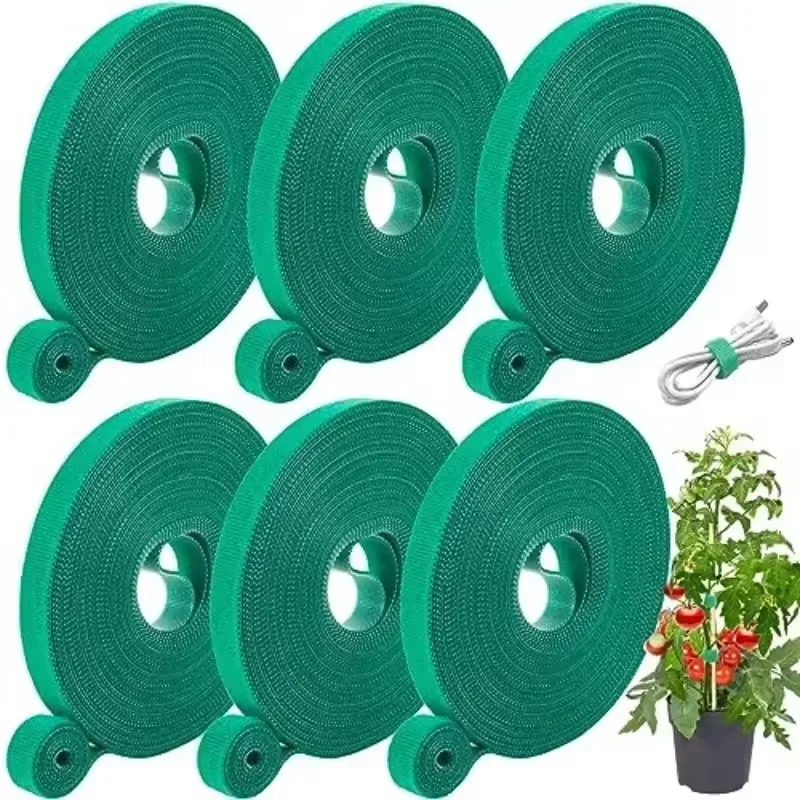 Gartentape Nylon-Kabelbinder für Pflanzen, Blumen, Kletterpflanzen, wiederverwendbare Pflanzenstütze, Klettverschluss, Gartenzubehör
