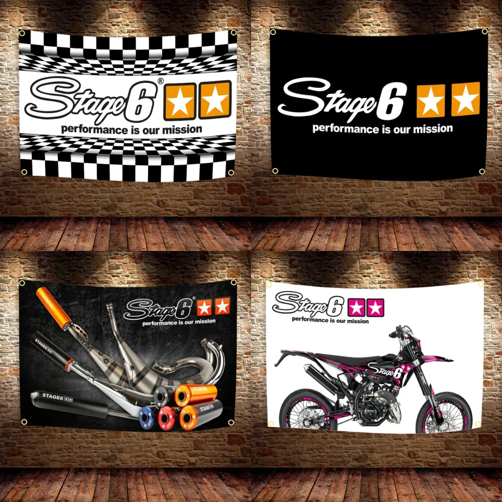 Motorrad-Modifikationsteile, Flaggenbanner, Polyester, bedruckt, 60 x 90 cm, 90 x 150 cm, Garagendekoration für Motorrad-Enthusiasten, Raumdekoration