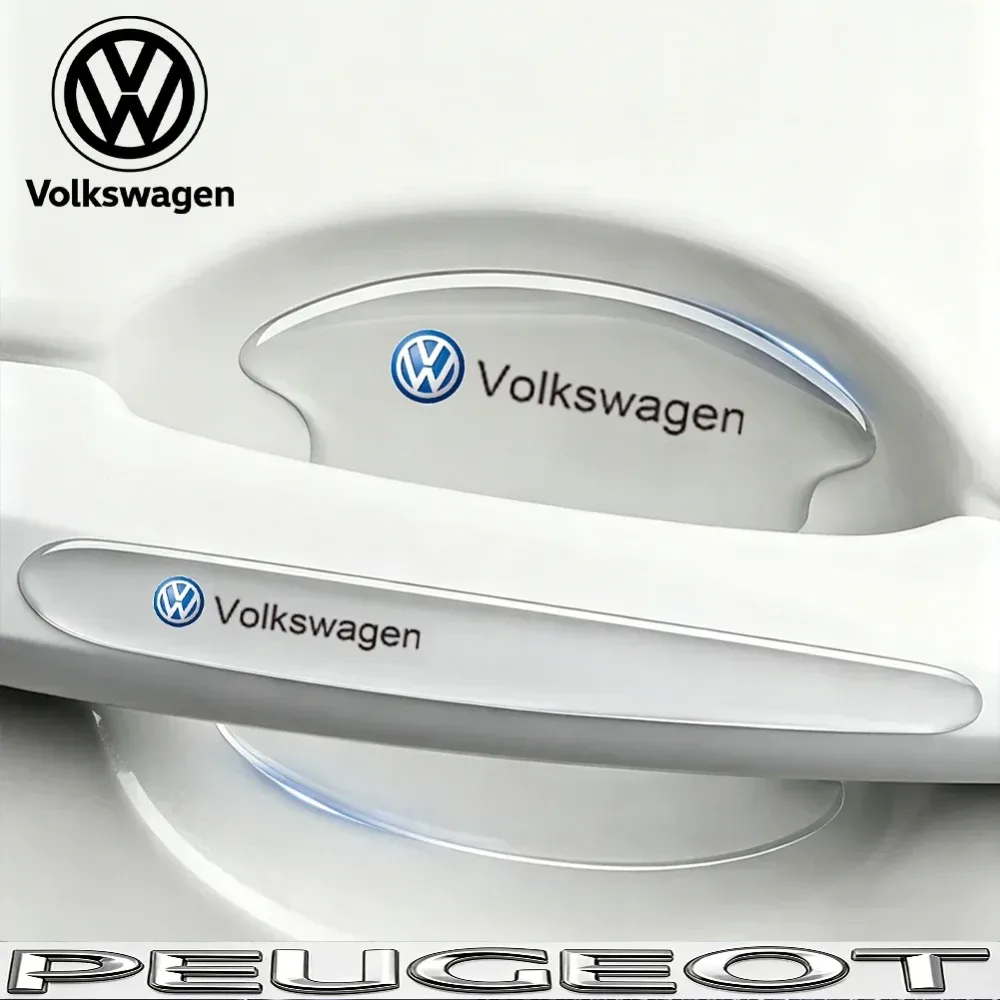 Schutzaufkleber für Autotürgriffmulden, Antikollisionsstreifen für VW Golf Tiguan T-Roc Polo Passat ID.4 T-Cross ID.3 Taigo ID.7
