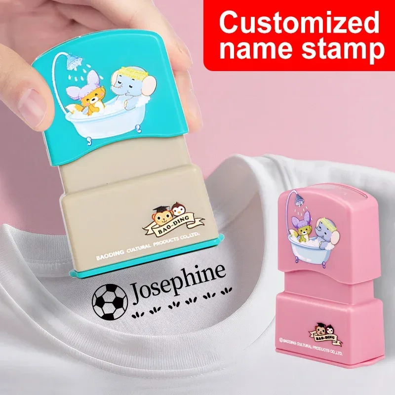 Personalisierter Namensstempel für Kinder ? individuelle wasserdichte Siegelstempel für die Schule, langlebige, lichtbeständige Tinte, Reiseetui und Lernwerkzeuge