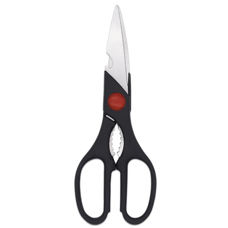 Funktioneller, aufwandsparender Griff aus Edelstahl, Küchenschere, Huhn, Knochen, Fisch, Walnuss, Clip, Flaschenöffner, Mehrzweck-PP