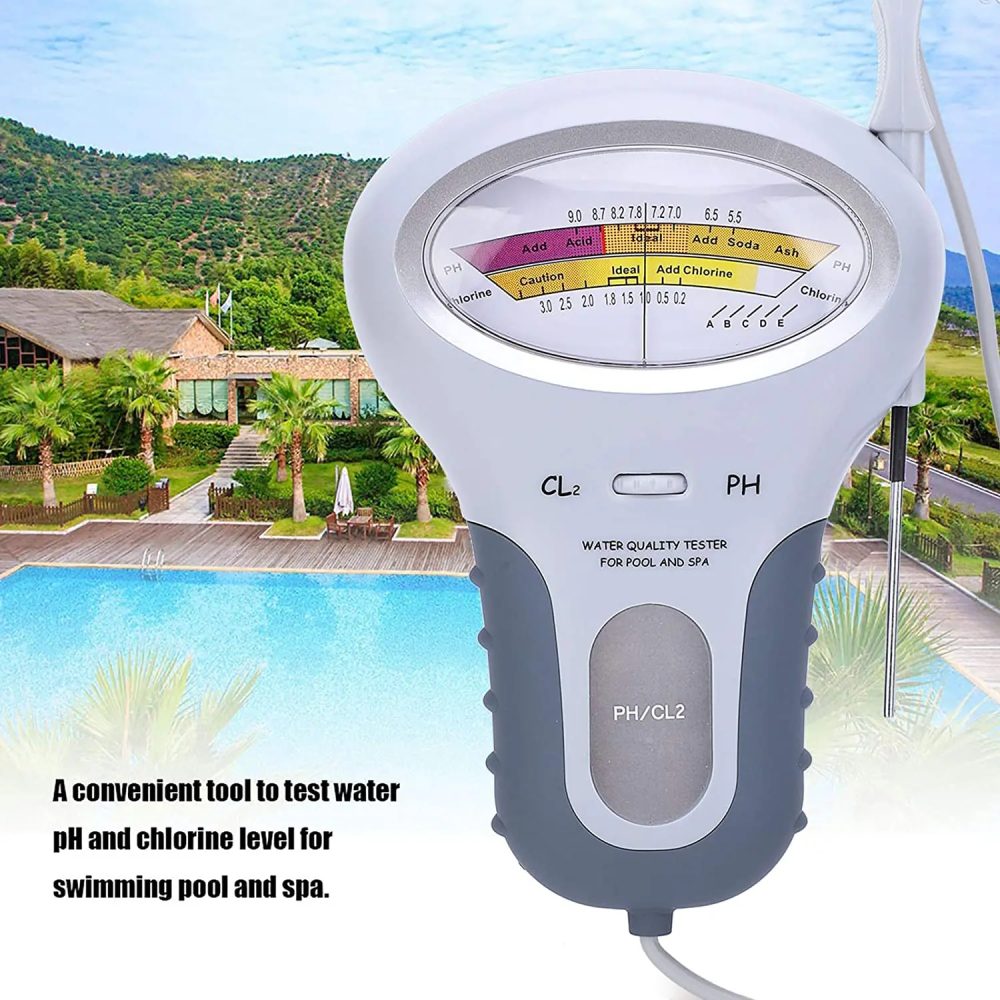 Neues 2-in-1-PH-Chlormessgerät, Chlortester, PH-Tester, Chlor-Wasserqualitätsprüfgerät, CL2-Messung für Pool-Aquarium