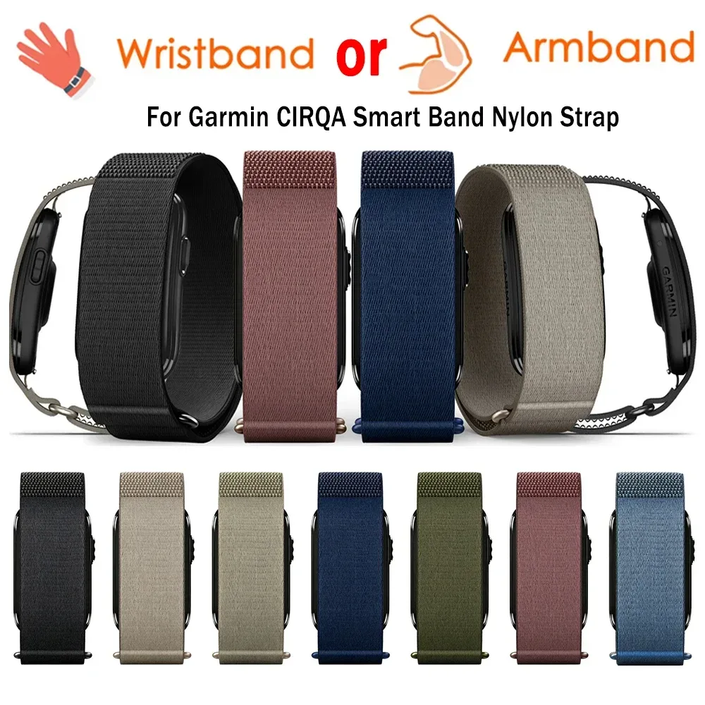 Neues Nylon-Uhrenarmband für Garmin CIRQA, Ersatz-Armband, leicht, für Garmin CIRQA Smart Band, atmungsaktiv, verstellbar, Sport.