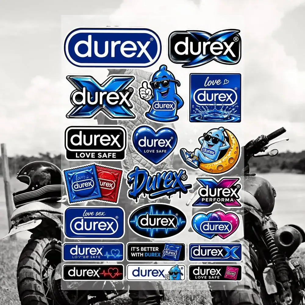 D-urE-x Ästhetische Graffiti Wasserfeste PVC-Aufkleber für Auto Motorrad Skateboard Helm Notizbuch