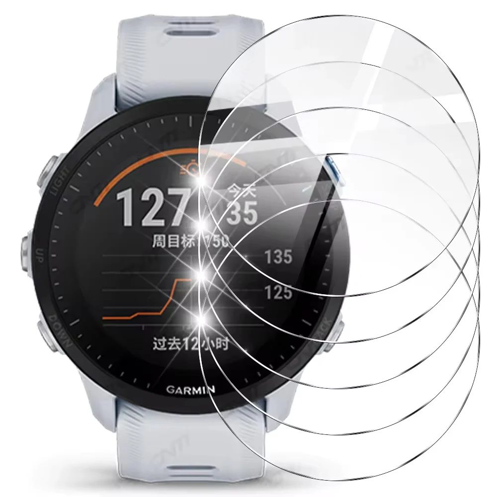 9H gehärtetes Glas für Garmin Forerunner 955 945 255 245 Music 55 Zubehör Displayschutzfolie Glas Ultra-HD Anti-Kratz-Folie
