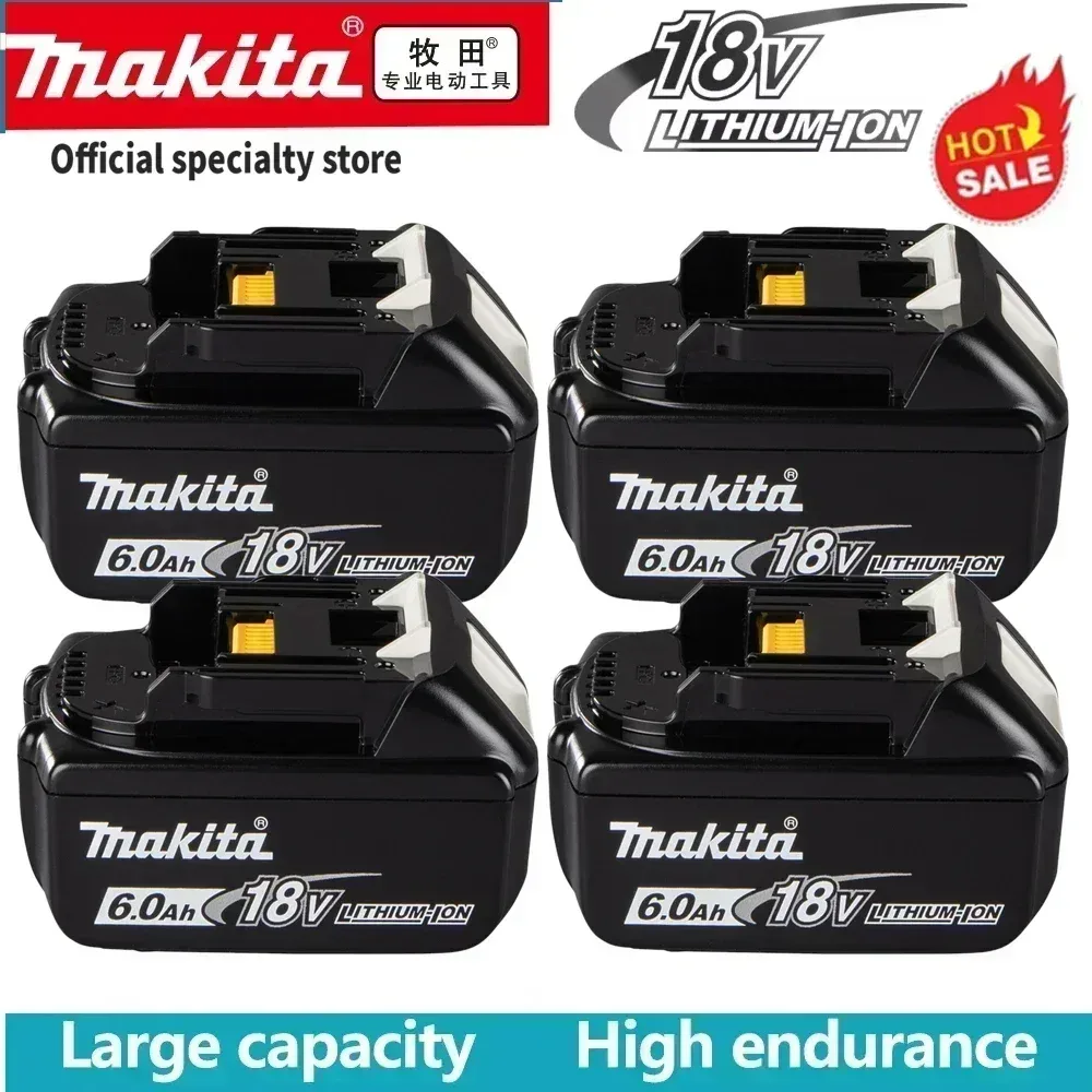 Makita Akku für Makita 18V 6,0Ah Elektrowerkzeug DDF487 DGA404 DTW700 DHP487 DTD173 BL1850 BL1860 Lithium-Ionen-Akku Ersatz