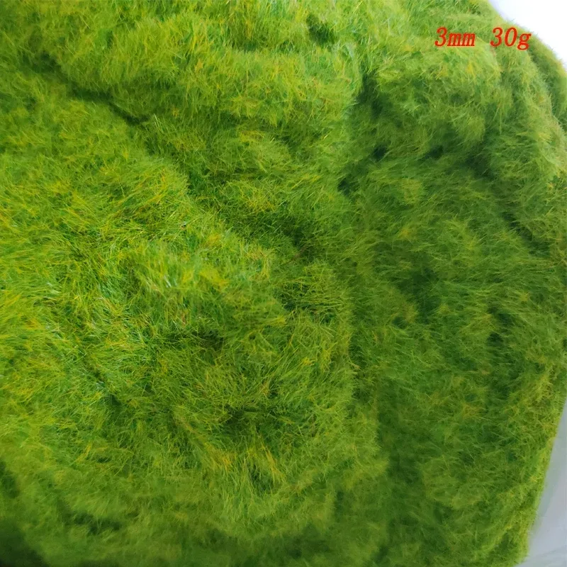 Simulation Moos/Gras Pulver 3MM Nylon Statische Pflanzung Beflockung Pulver Sand Tisch Landschaft Materialien 30g/Beutel