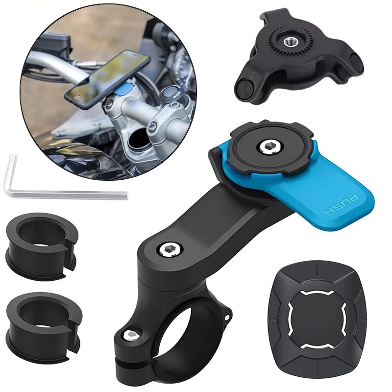 Fahrrad-Handyhalterung, Motorrad-Halterung - Motorrad-Handyhalter, Lenker-Handy-Klemme, E-Bike-Roller-Handy-Clip