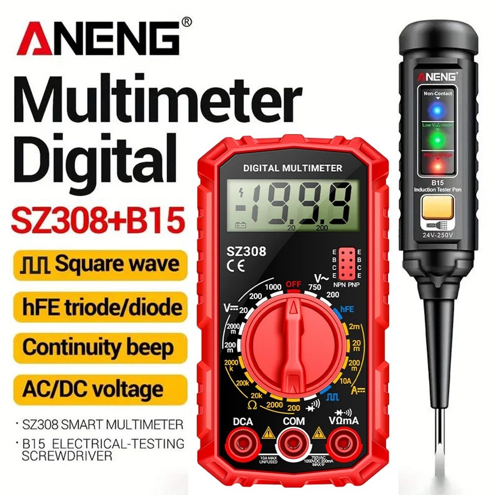 Multimeter-Tester, Stiftanzug, ANENG-Multimeter, 1999, zählt 24?250 V, Spannungsdetektor, Messgerät, diagnostischer Haltepunkt-Finder