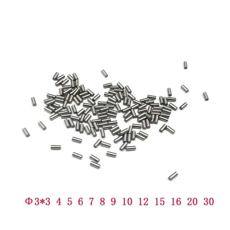 100 stücke 3 mm Lager Stahl Zylindrischen Pin Ortung Pin Nadel roller Fingerhut Länge 5 6 7 8 10 12 14 16 18 20 22 24 26 28 40 mm