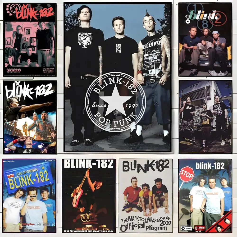b-Blink-182 Band Playful Poster, Wandkunstdruck, Poster, dekoratives Wandbild, Heimdekoration, Geschenk, ungerahmt