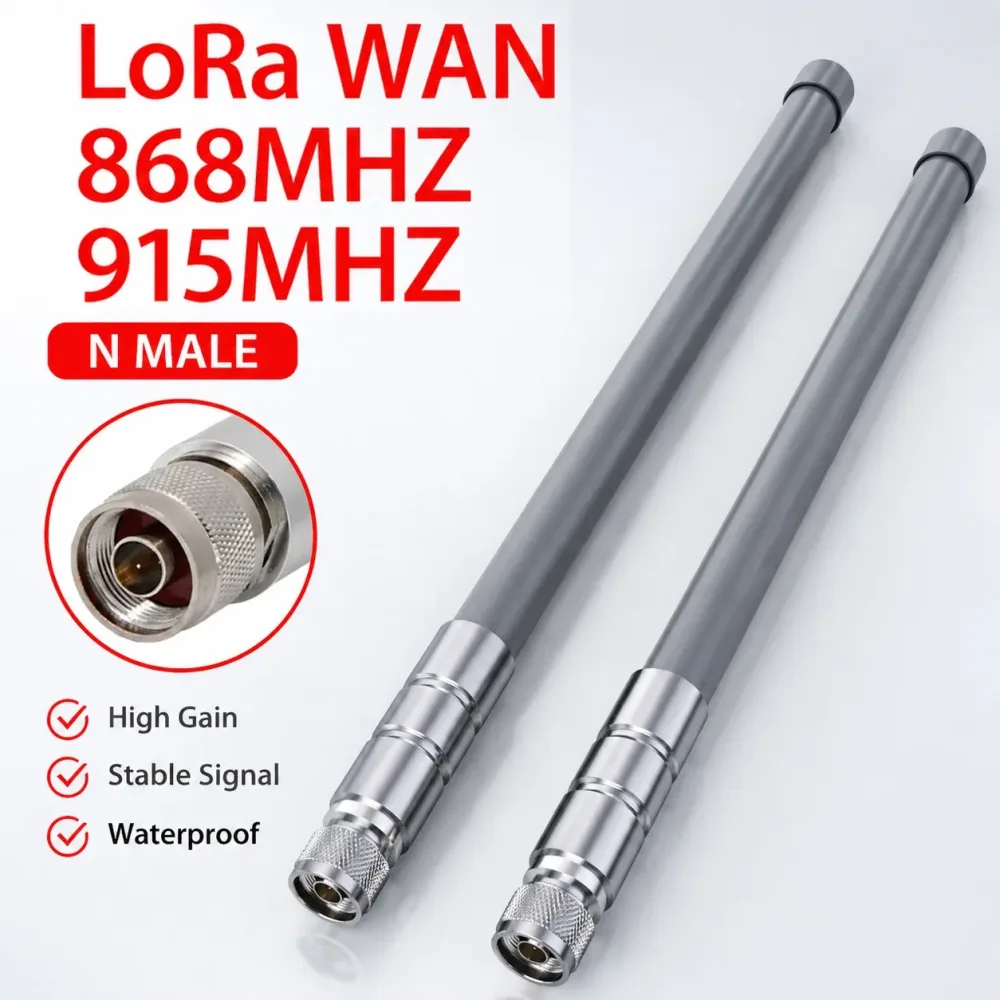 LoRaWAN 868MHz Antenne 915MHz Meshtastic Helium Hotspot Outdoor N-Stecker Omni Glasfaser Langstrecken-Empfangsantennen GIZONT