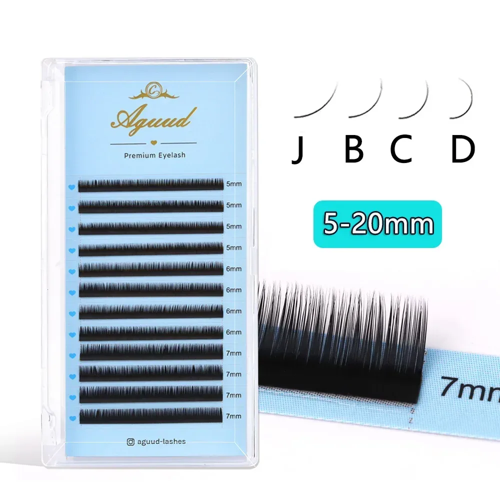 AGUUD J B Curl Untere Wimpern 0,03/0,05/0,07/0,10/0,15/0,20 Mix5-7mm Kaschmirvolumen/Klassische Wimpernverlängerung unter den unteren Wimpern