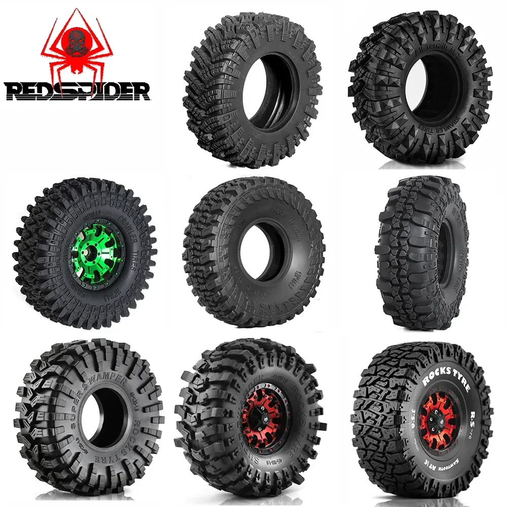 RED SPIDER 1,9 Zoll Gummireifen 1,9 Radreifen für 1/10 RC Crawler TRX4 TRX6 RBX10 Wraith Axial SCX10 II III Gladiator 90046