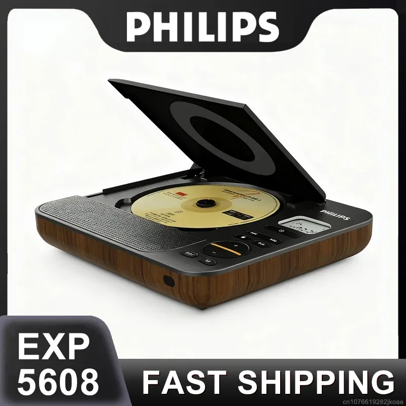 Neuer Philips EXP5608 Praktischer Retro-CD-Player Desktop-CD-Audio USB/TF Kabelloser Bluetooth Heim-HiFi-Stereo-MP3-Lautsprecher