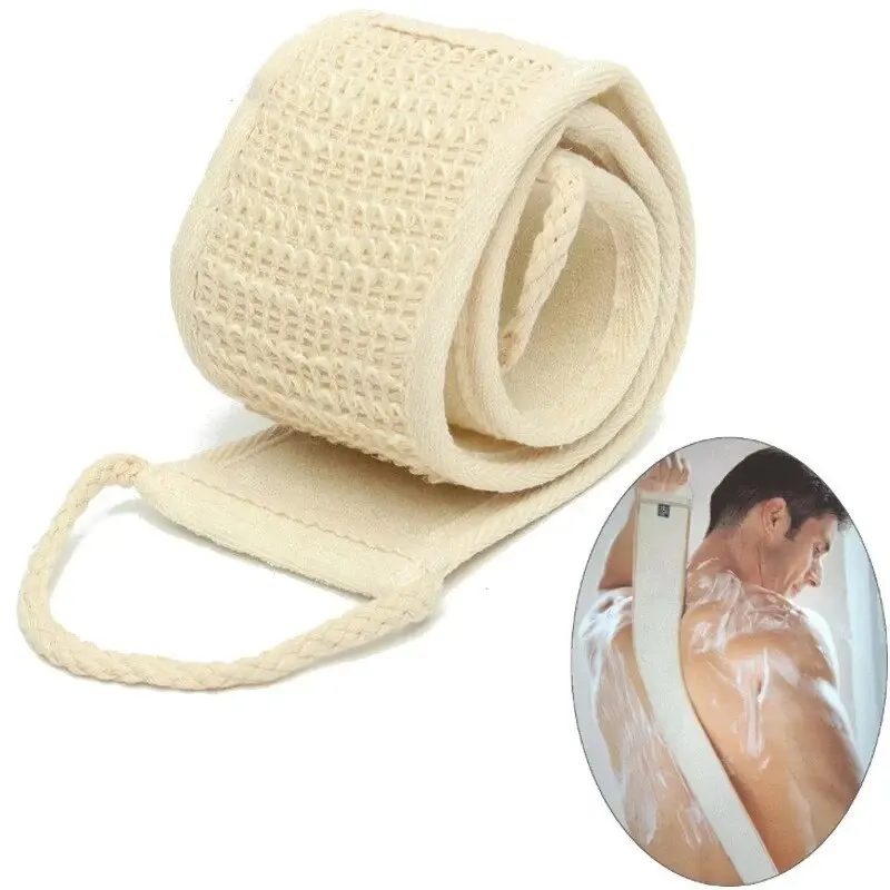 1pc Natürliche Weiche Peeling Luffa Körper Haut Gesundheit Reinigung Werkzeug Bad Dusche Unisex Massage Spa Wäscher Schwamm Zurück Strap