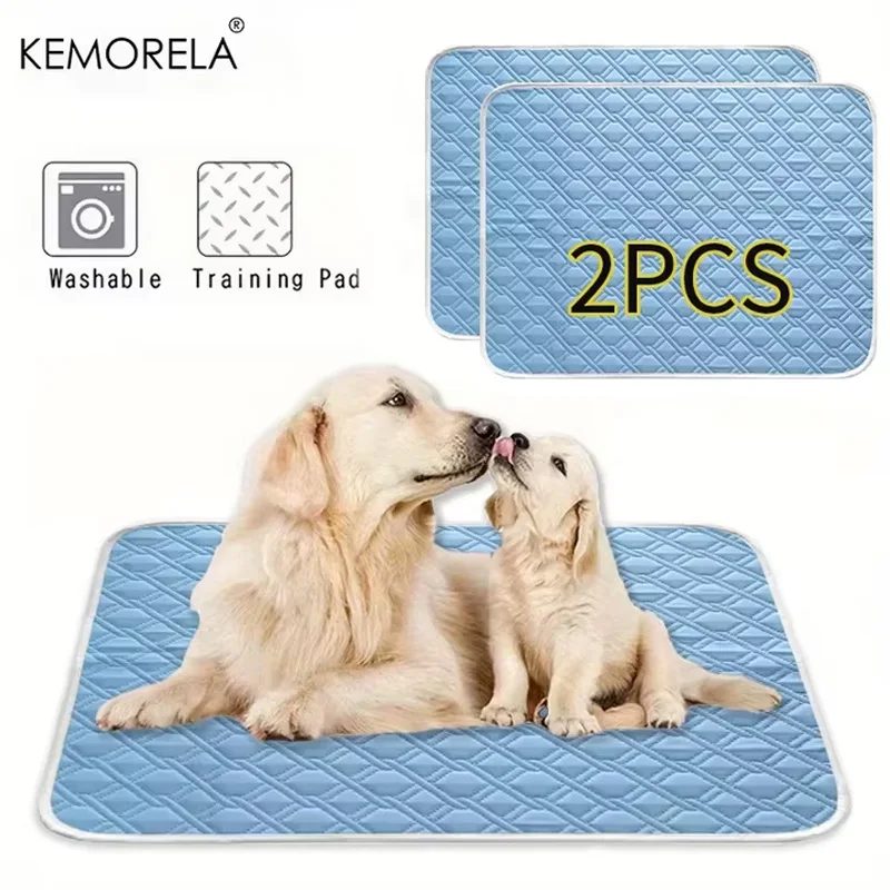 KEMORELA 2 Stück Hunde-Kühlmatte, Sommer-Haustier-Kühlbett, extra groß, für kleine und große Hunde, Haustierzubehör, Trainingsmatte, waschbare Matte