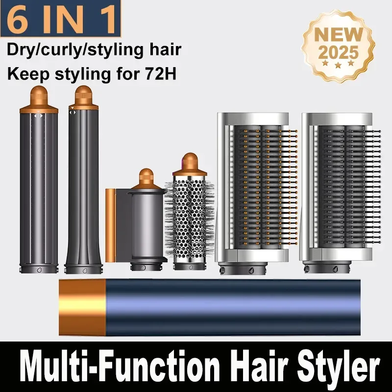 6-in-1 Professioneller Heißluft-Styler mit Negativionen-Technologie, Multifunktionales Haarstyling-Set für Automatisches Locken, Bestes Geschenk für Frauen