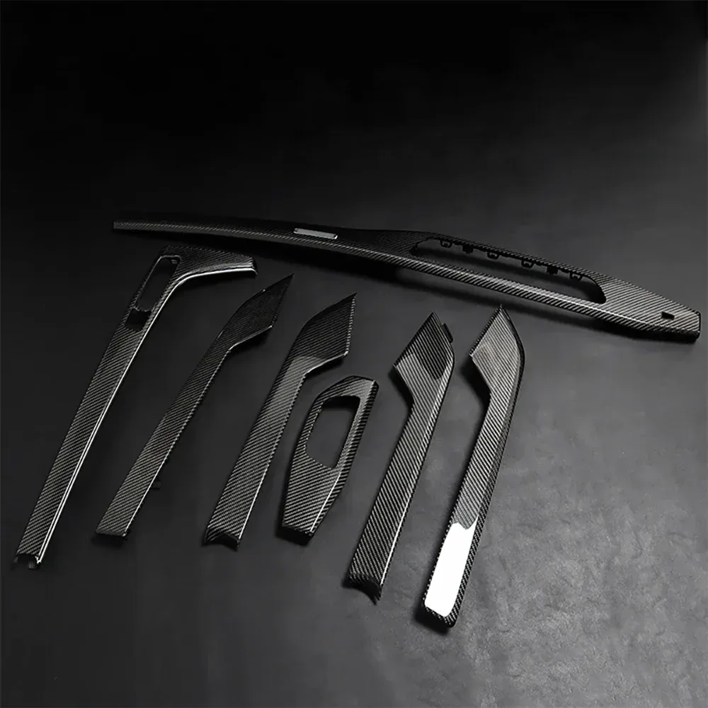 Carbon-Faser Innenraum-Mittelkonsole für Audi B9 B9PA A4 A5 S4 S5 2017-2024 Innenraum-Upgrade 7-teiliges Carbon-Faser-Interieur-Set