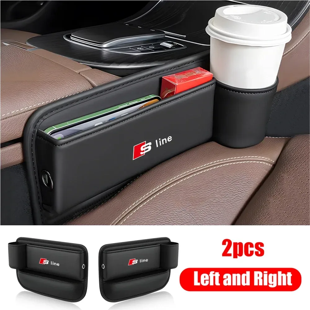 Auto Sitz Lücke Lagerung Box Auto Sitz Seite Schlitz Orgianizer Für Audi Sline A1 A2 A3 A4 A4L A5 RS RS3 RS4 RS5 RS6 R8 S1 S2 S3 S4 S5
