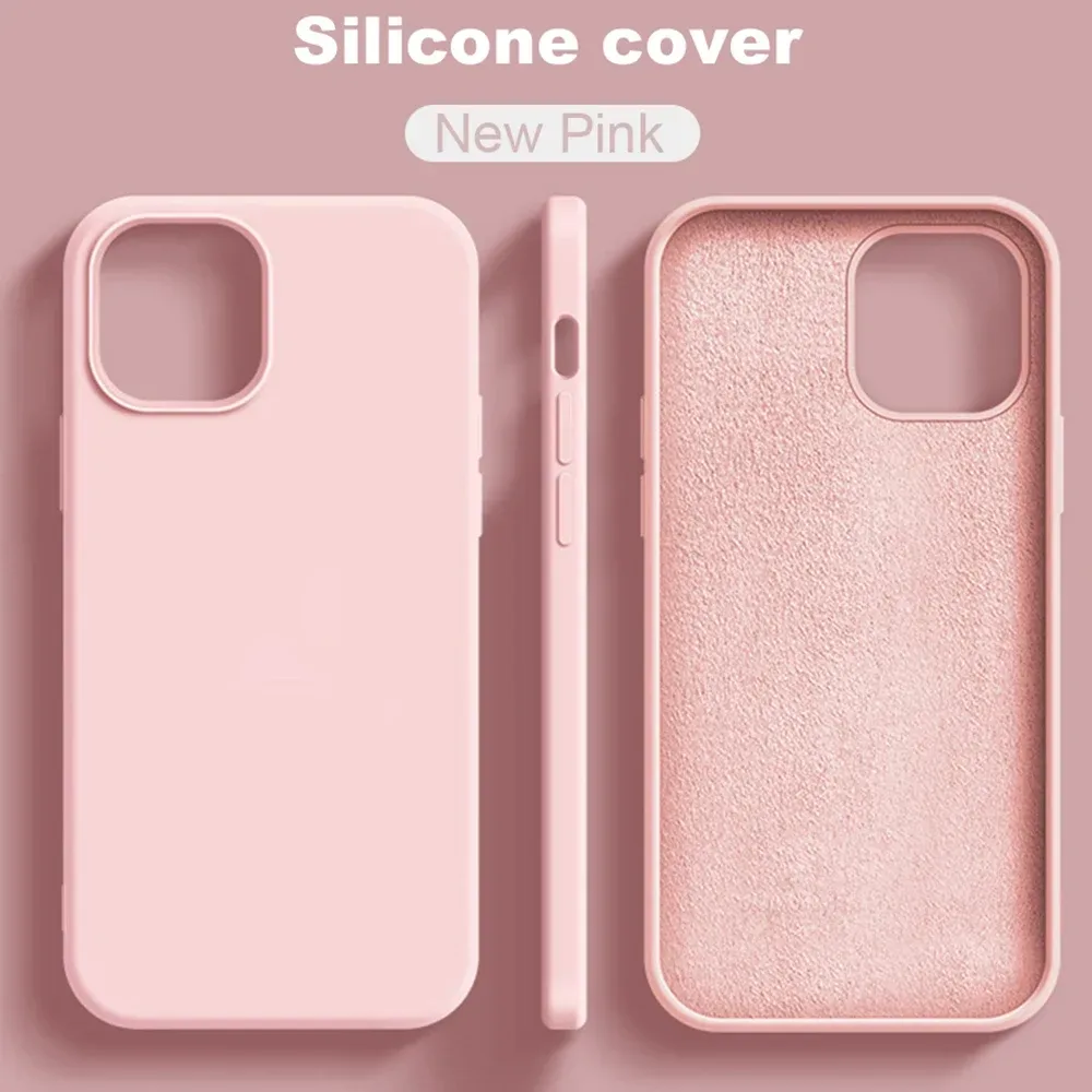 Original Handyhülle für iPhone 17, 16, 15, 11, 12, 13, 14 Pro Max, luxuriöse Flüssigsilikonhüllen für 7 8 Plus X XR, stoßfeste Softcover