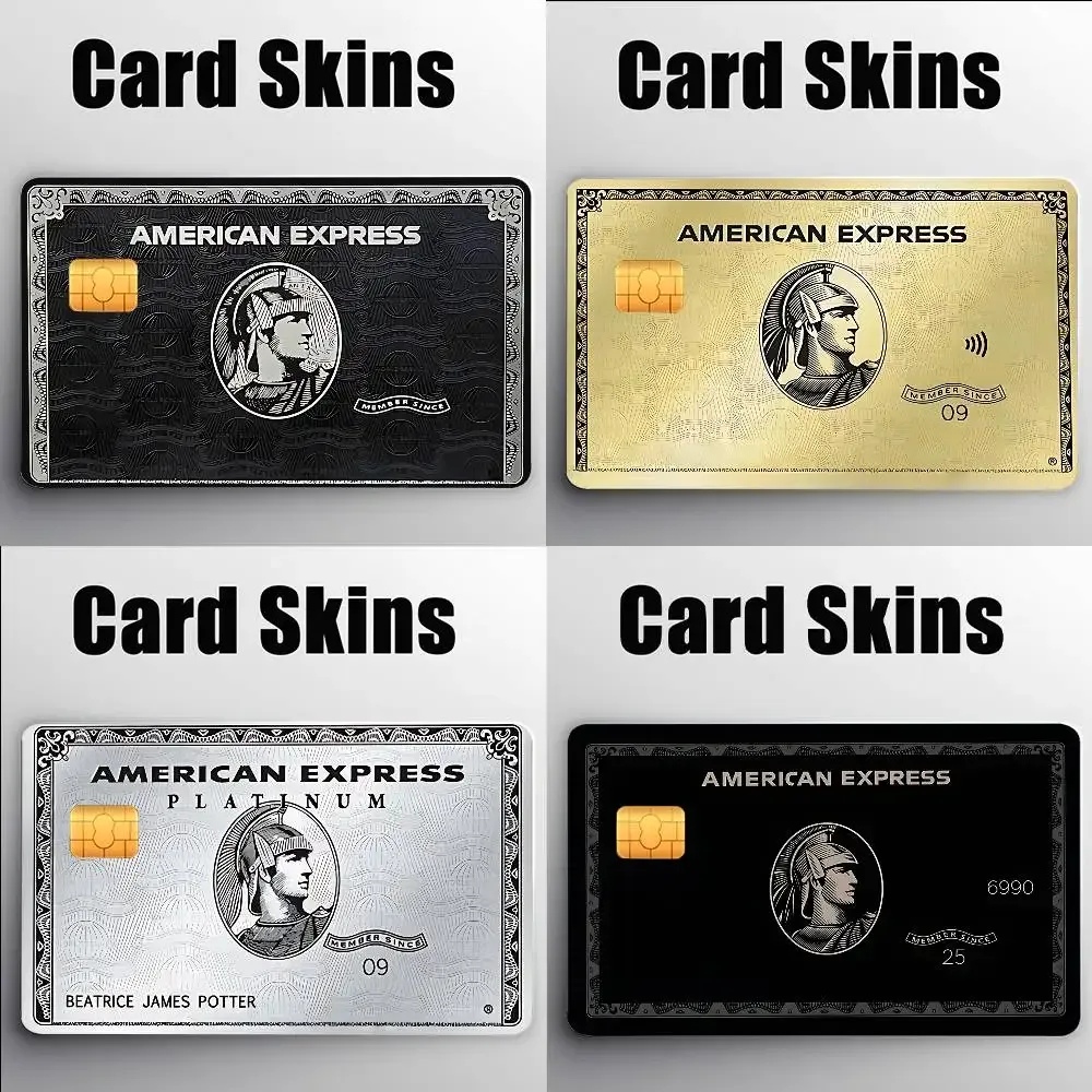 B-Black Cards Kreditkarten- und Debitkarten-Skin-Sticker, Kreditkarten-Skin-Aufkleber für Bankkarten, Bus- und U-Bahn-Karten, wasserdicht, Wom