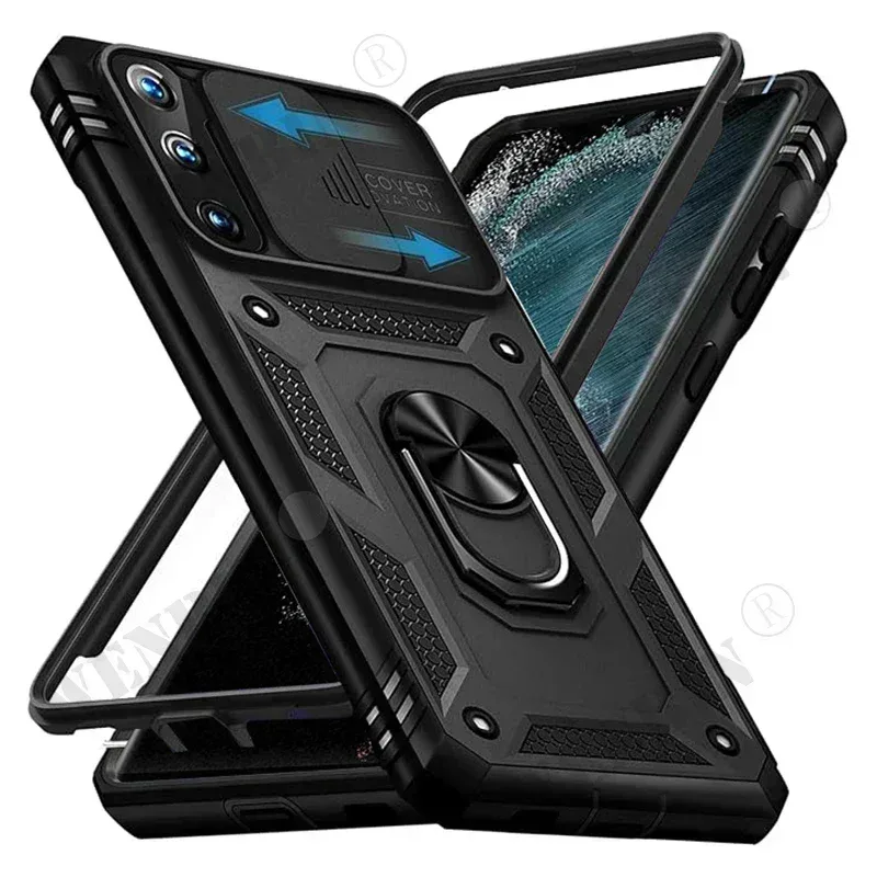 Hülle für Samsung S26 Ultra S25 S24 S23 Plus S25 FE A57 A56 A37 A36 A17 A16 5G Heavy Duty mit Kamera 360 Grad Kickstand Cover