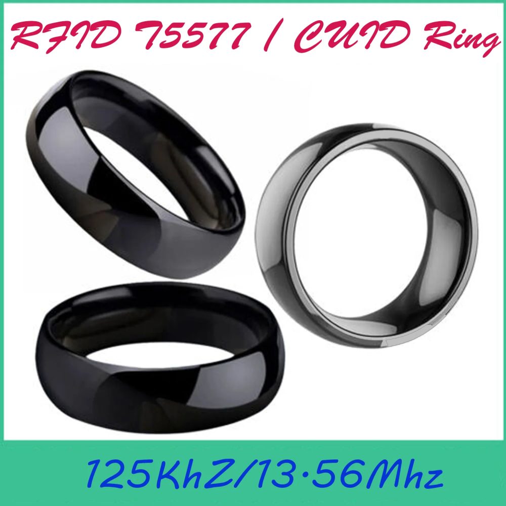 RFID Smart Ring NFC Wiederbeschreibbarer Token 13,56 MHz 1K S50 CUID Gen2 Klonschlüssel 125 kHz T5577 Veränderbares Tag IC ID Kopierabzeichen